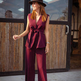 JOLENE BORDEAUX PANTS