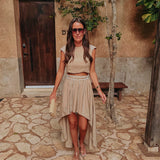 OCASO BEIGE SHELL TWO-PIECE SET