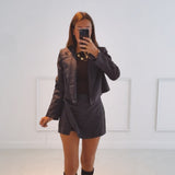 EMILY BROWN CHECKERED BLAZER