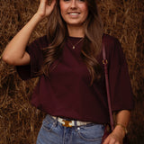 TAYLOR BURGUNDY T-SHIRT