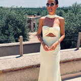 LUCERO BUTTER YELLOW BANDEAU DRESS
