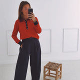 CAMILA DARK BLUE BALLOON PANTS