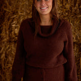 IVYLYN BROWN KNIT TWO-PIECE SET