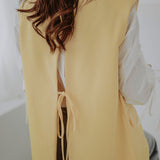 INGA YELLOW SLEEVELESS BLAZER