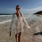 PRE-ORDER OAXACA ECRU BEACH BLOUSE DRESS
