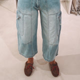 BLUE DENIM BERMUDA 8054