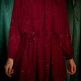 JINGLE BELLS BORDEAUX DRESS
