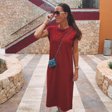ENDLESS SUMMER BORDEAUX DRESS