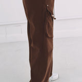 MILA BROWN CARGO BALLOON JEANS