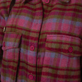 EFFIE PINK CHECKERED BUTTON DRESS