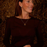 HARVESTON BROWN LONGSLEEVE TOP