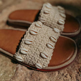 CABRERA ECRU SHELL CROCHET SLIPPERS
