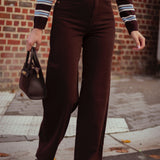 BROWN EXTRA TALL WIDE LEG JEANS 9131-9