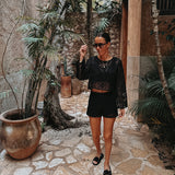 FERNANDA BLACK CROCHET SHORT