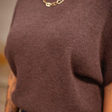 BRAMBLE BROWN SHORTSLEEVE PULL