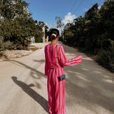 CHISPA PINK STRIPED TETRA PANTS