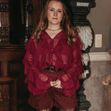 JACKSON BURGUNDY SUEDE SHORT