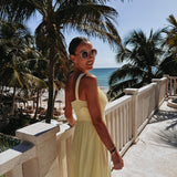 NABILA ALLURE YELLOW ONE SHOULDER DRESS