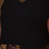 CASSIE BLACK SLEEVELESS PULL