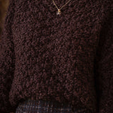 OPALINE BROWN KNIT SWEATER