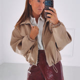 MAVIS BEIGE ZIP JACKET
