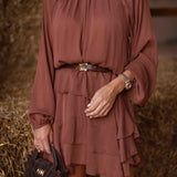 HONEY BROWN LAYER DRESS