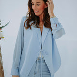 SASKINE BABY BLUE BLAZER BLOUSE