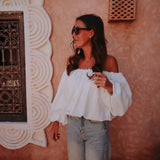 PS THE LABEL - WHITE OFF SHOULDER BLOUSE