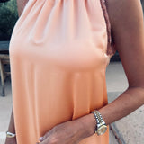 PRE-ORDER MOON OVER MARRAKESH PEACH HALTER DRESS - PS THE LABEL