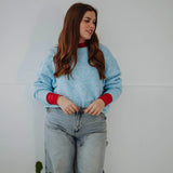 ANGELINA BLUE KNIT SWEATER