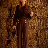 BEADIE BROWN JUMPSUIT