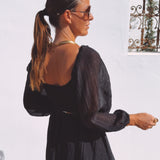 SALOME BLACK CUT-OUT DRESS