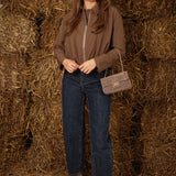 BETHANY BROWN ZIP JACKET