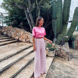 ROSA PINK CROCHET PANTS