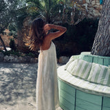 NAVARA ECRU FLOWER DRESS