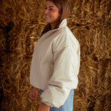 TRUDY BROWN/BEIGE REVERSIBLE PUFFER JACKET