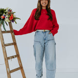 CATHARINA RED KNIT SWEATER