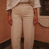 ECRU BALLOON JEANS 9111-6