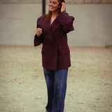 ADDISON BURGUNDY BLAZER