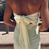 LUCERO BUTTER YELLOW BANDEAU DRESS