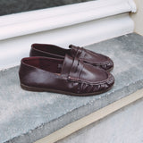 BURGUNDY LEATHER LOAFERS