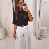 ILAYDA WHITE POLKADOTS PANTS