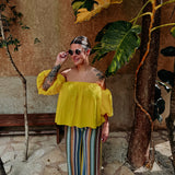 HOLA YELLOW OFF SHOULDER TOP