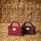 ABBY BORDEAUX SUEDE BAG