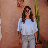 SOLSTICE LIGHT BLUE CROPPED T-SHIRT