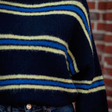 LEONTINE DARK BLUE STRIPED SWEATER