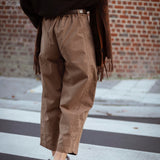 ELIDI DARK BEIGE BALLOON PANTS