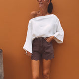 ROMERO ECRU TETRA BLOUSE
