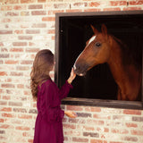 IVY BURGUNDY RUFFLE DRESS