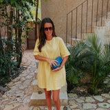 ENSENADA LIGHT YELLOW DENIM DRESS